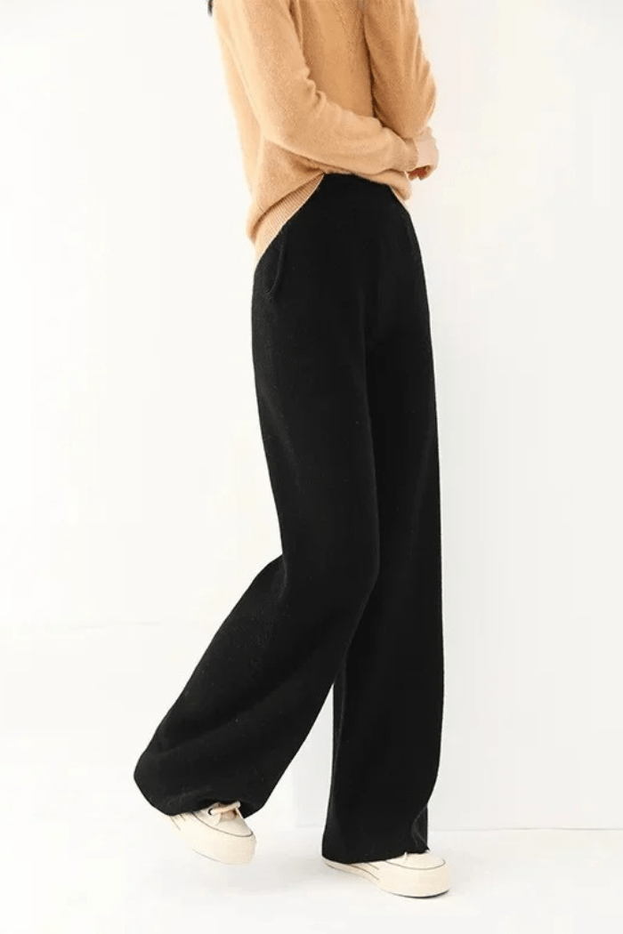Cashmere Wide-Leg Pants High Waisted for Women | Elira