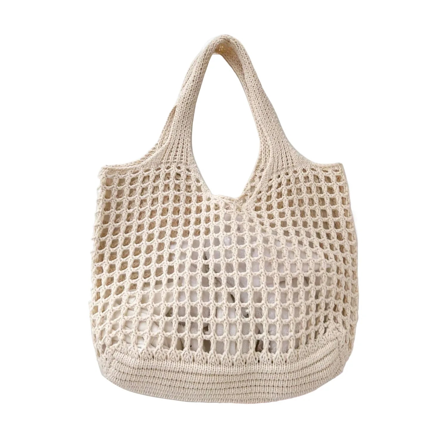 Crochet Tote Bag for Women | Ara Beige