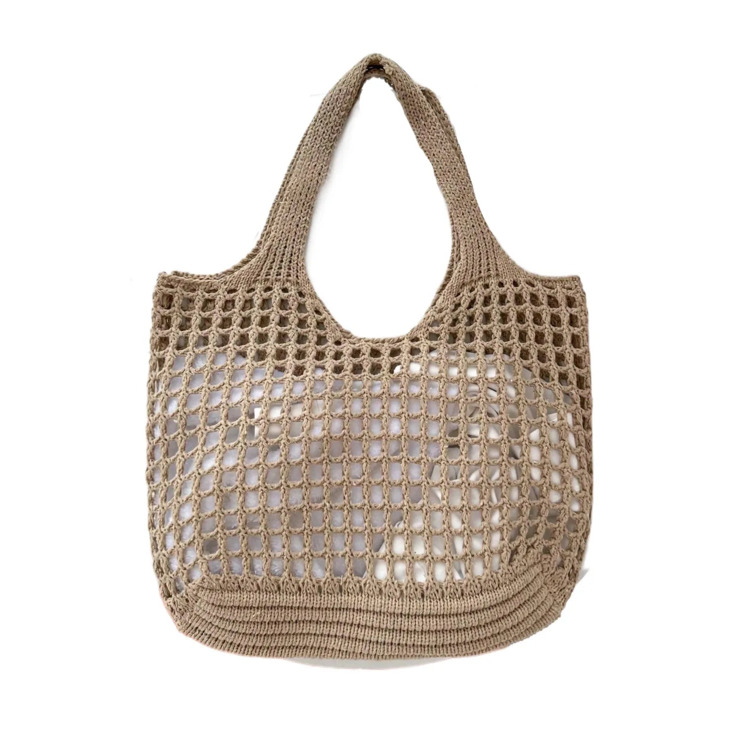 Crochet Tote Bag for Women | Ara Khaki