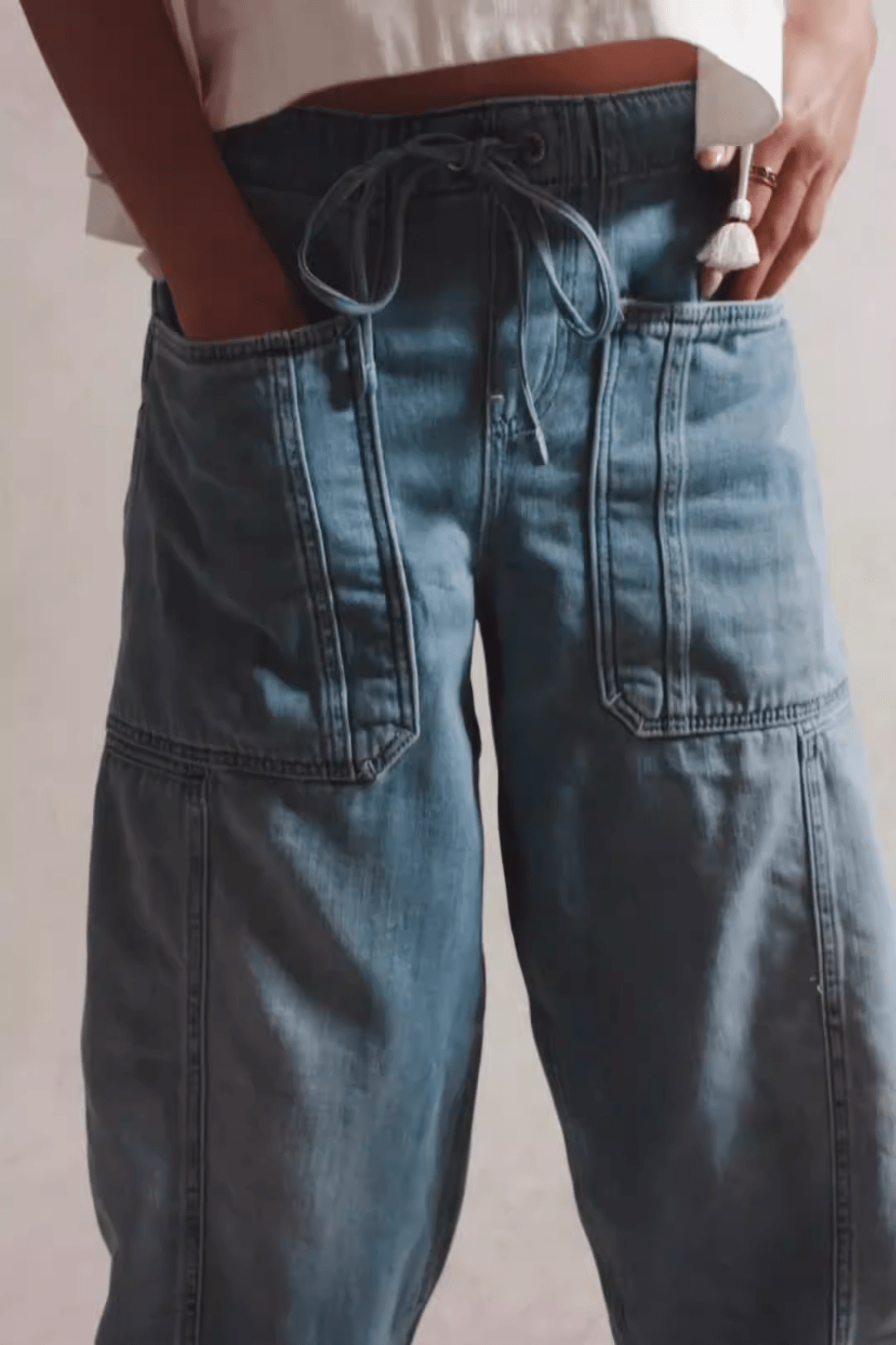 Denim Loose Fit Ankle Length Jeans for Women | Aveline