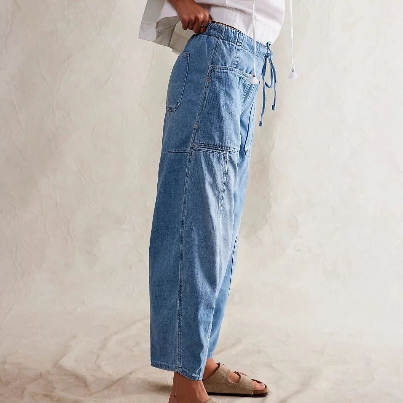 Denim Loose Fit Ankle Length Jeans for Women | Aveline