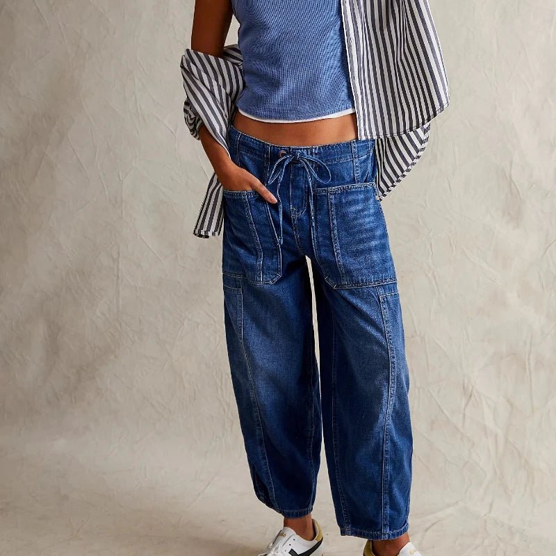 Denim Loose Fit Ankle Length Jeans for Women | Aveline