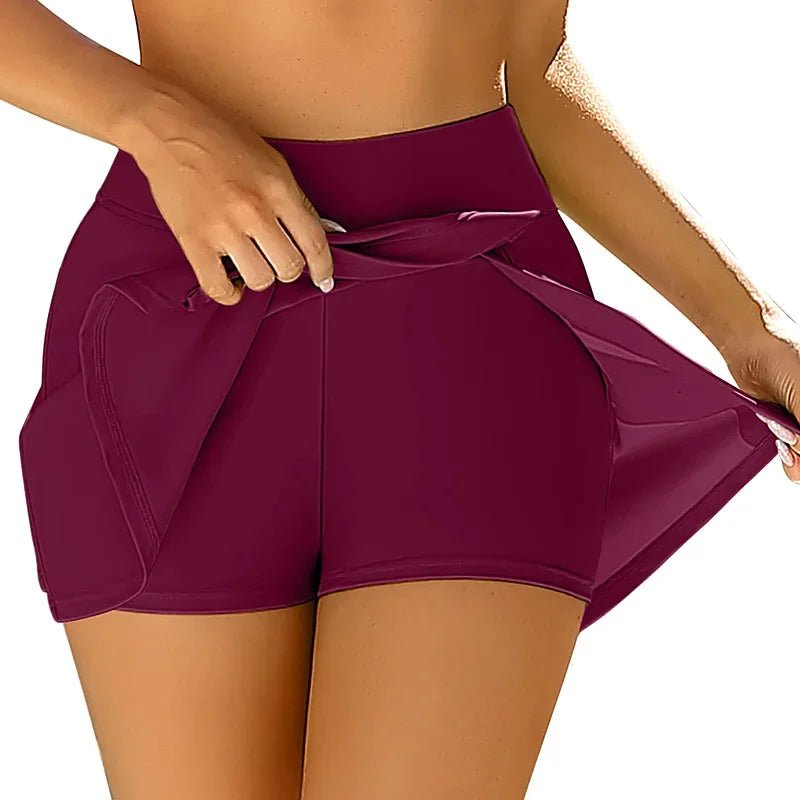 High Waist Tennis Skort with Built-in Shorts for Women | Ximena