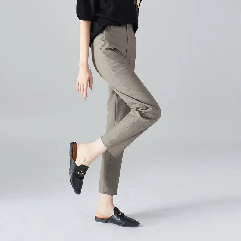 High Waist Trousers for Women | Camella Gray