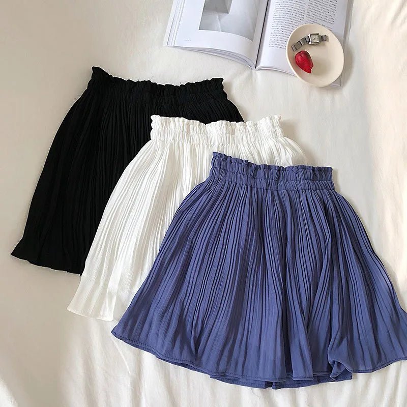 High Waisted Chiffon Pleated Skirt for Women | Shiloh