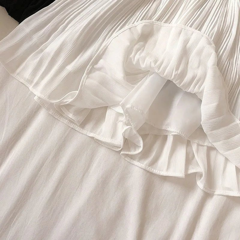 High Waisted Chiffon Pleated Skirt for Women | Shiloh