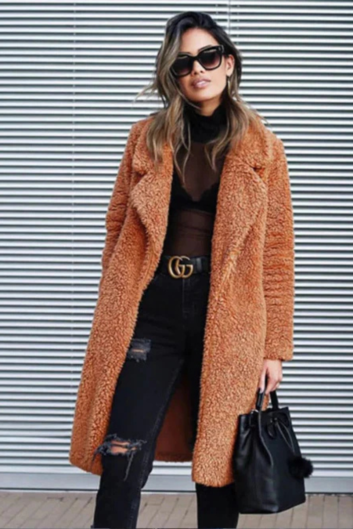 Long Fleece Teddy Coat Warmth for Women | Joly