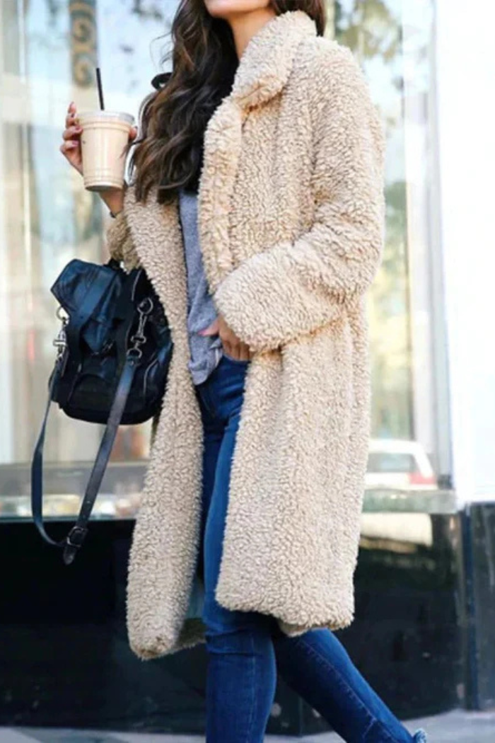 Long Fleece Teddy Coat Warmth for Women | Joly