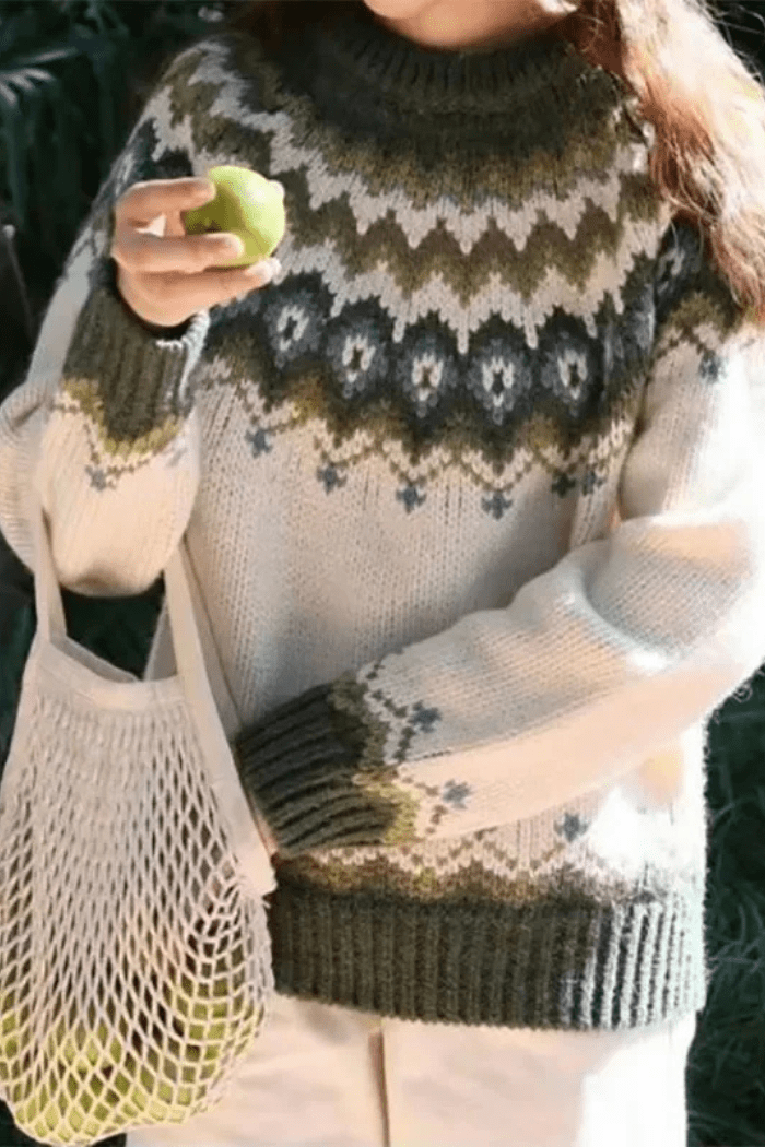 Knit Wool Jumper Relaxed Fit for Women | Elvara