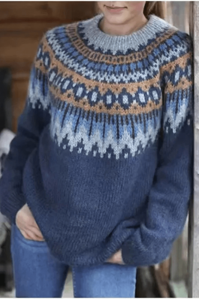 Knit Wool Jumper Relaxed Fit for Women | Elvara