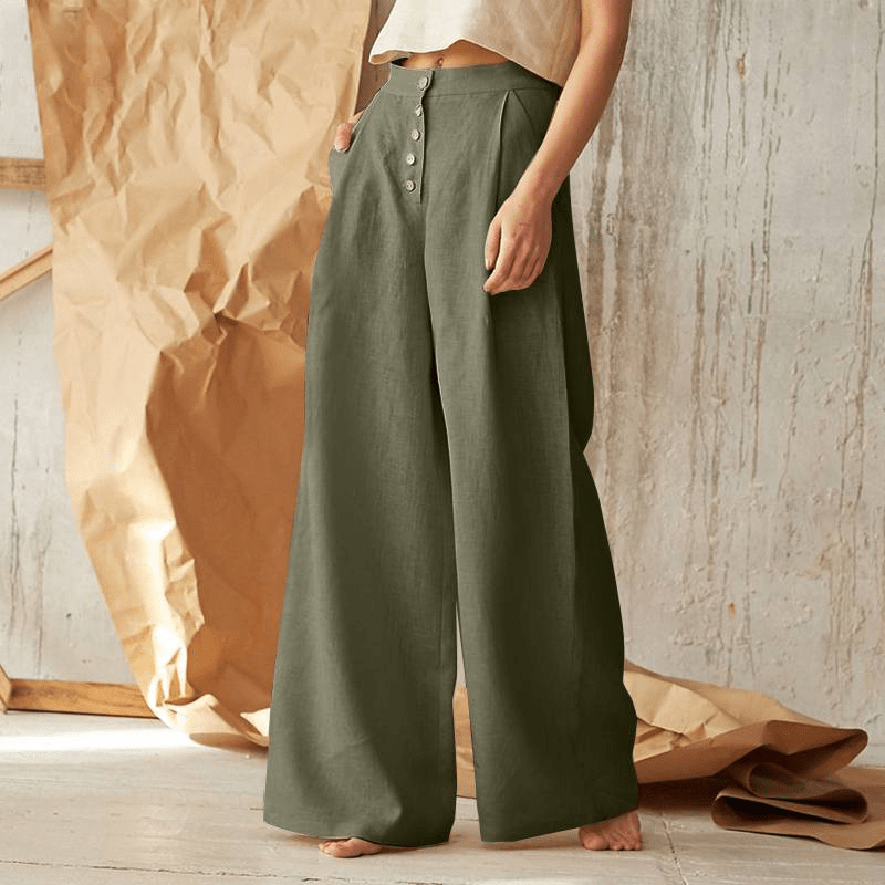 Linen Wide Leg Pants for Women | Emily