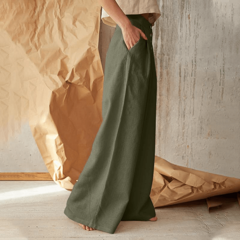 Linen Wide Leg Pants for Women | Emily