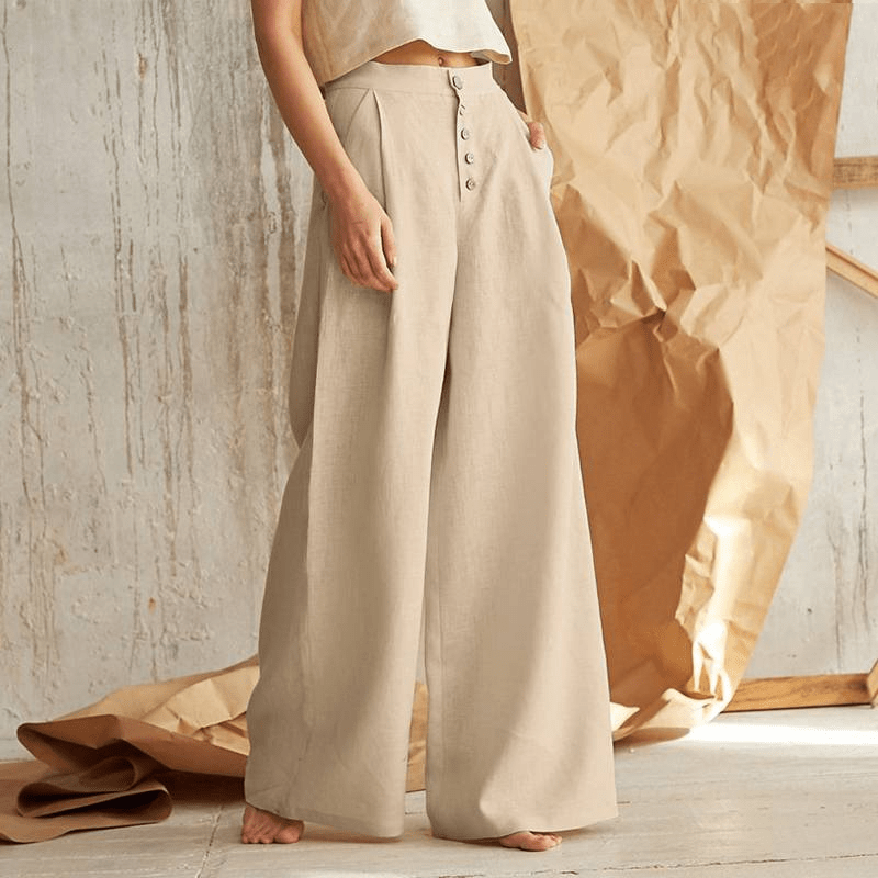 Linen Wide Leg Pants for Women | Emily
