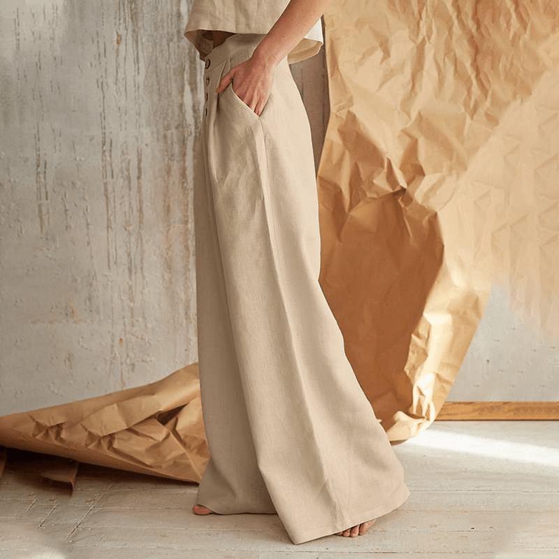 Linen Wide Leg Pants for Women | Emily