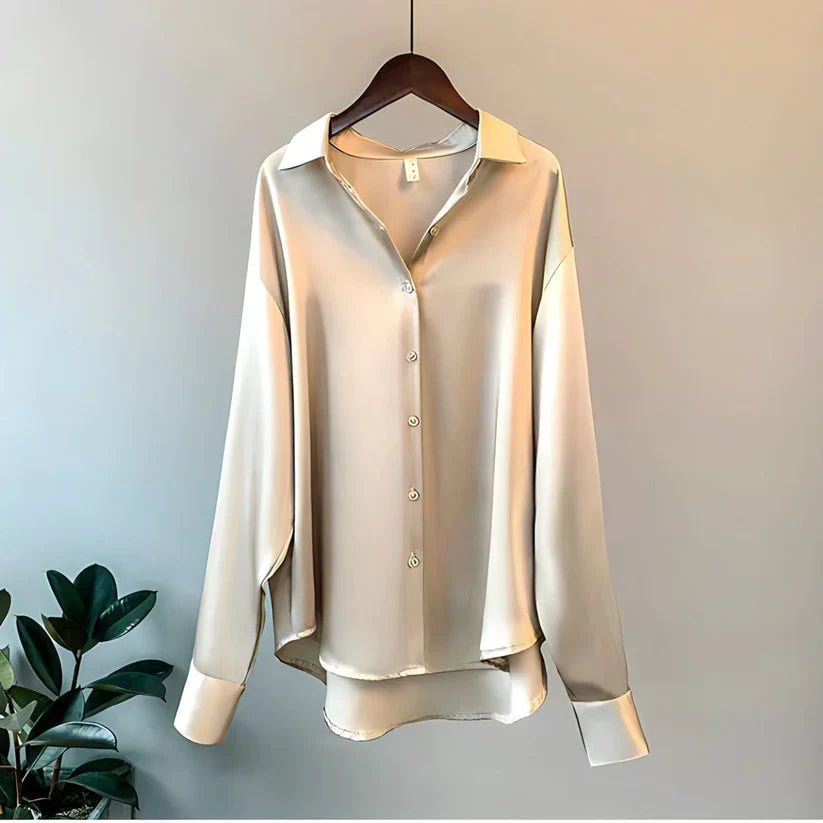 Long Sleeve Blouse Luxurious Silk for Women | Élodie