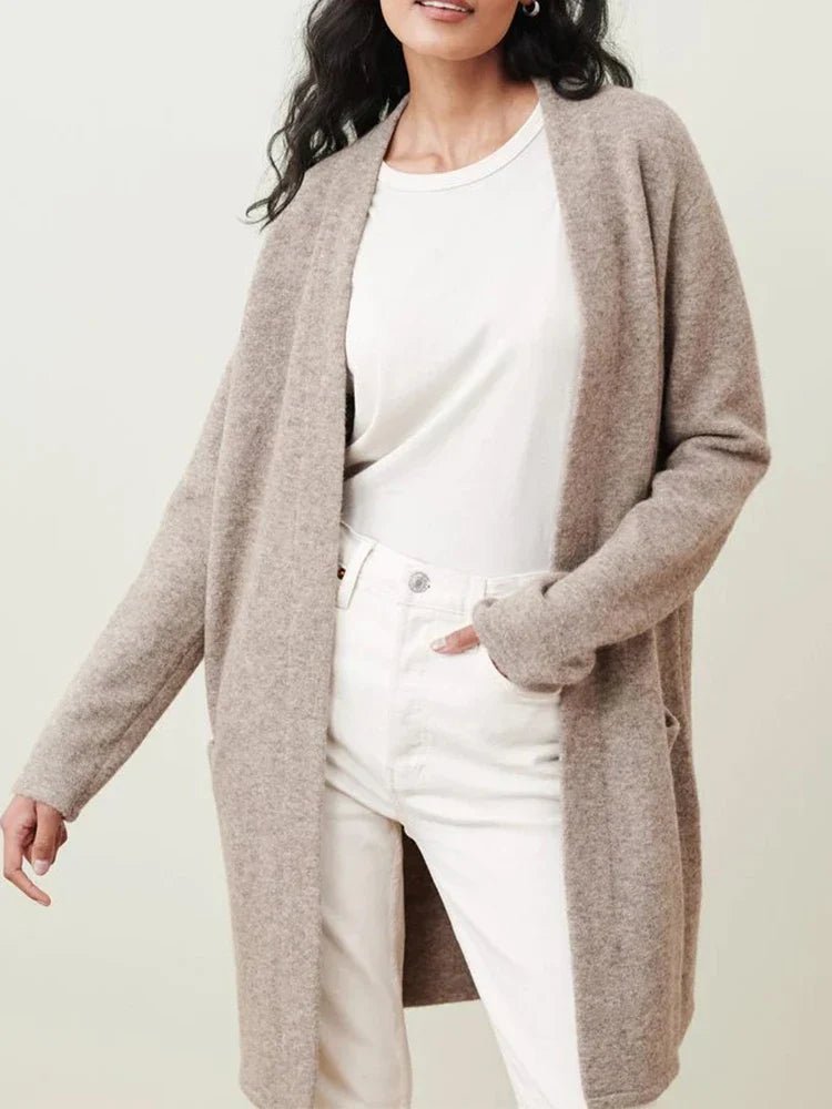 Long Cardigan Relaxed Fit for Women | Varell Camel