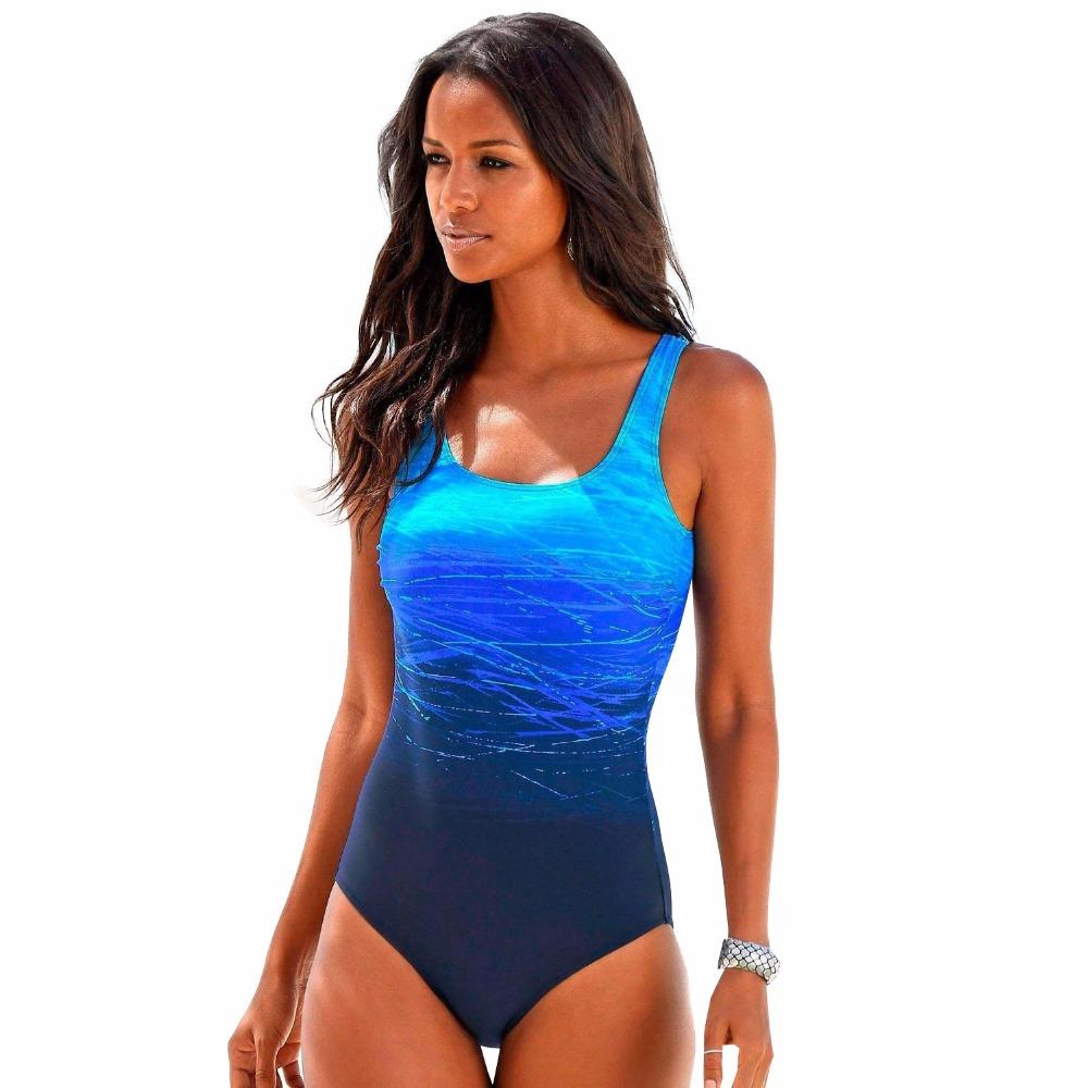One-Piece Sports Swimsuit for Women | Harper Blue