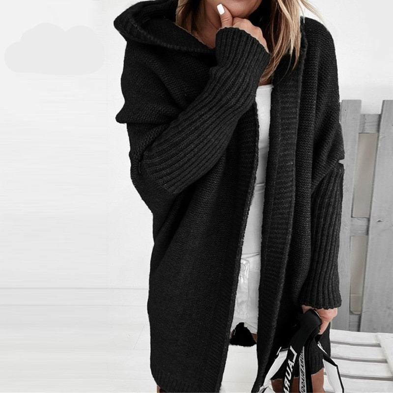 Oversized Cardigan Knit Style for Women | Maxine Black