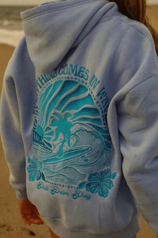 Oversized Hoodie Casual Style for Women | Sorelle Blue Waves