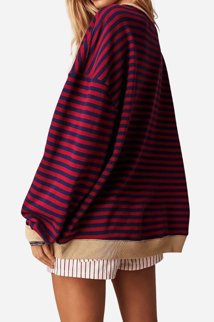 Oversized Striped Jumper Relaxed Fit for Women | Odessa
