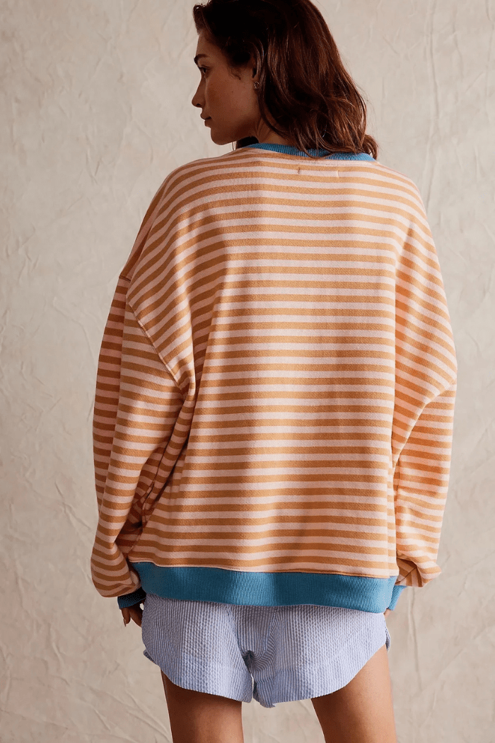 Oversized Striped Jumper Relaxed Fit for Women | Odessa