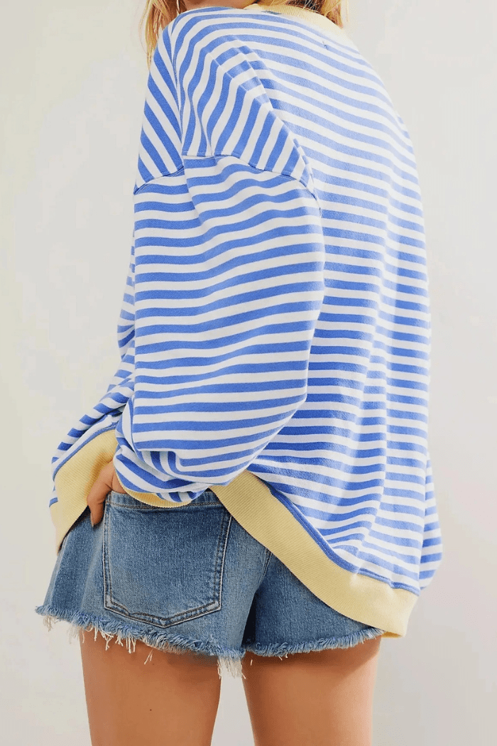 Oversized Striped Jumper Relaxed Fit for Women | Odessa