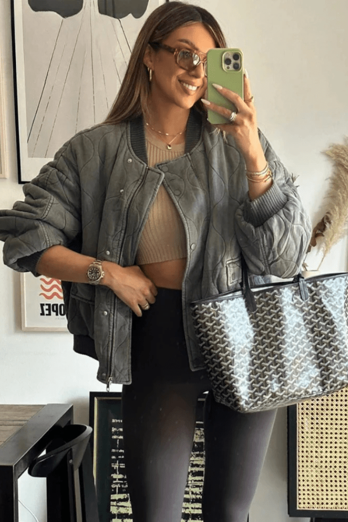 Quilted Bomber Jacket Stylish Fit for Women | Maeve