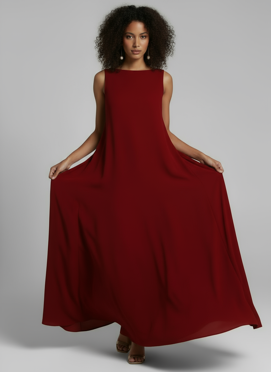 Women Sleeveless A-Line Evening Gown | Hazel