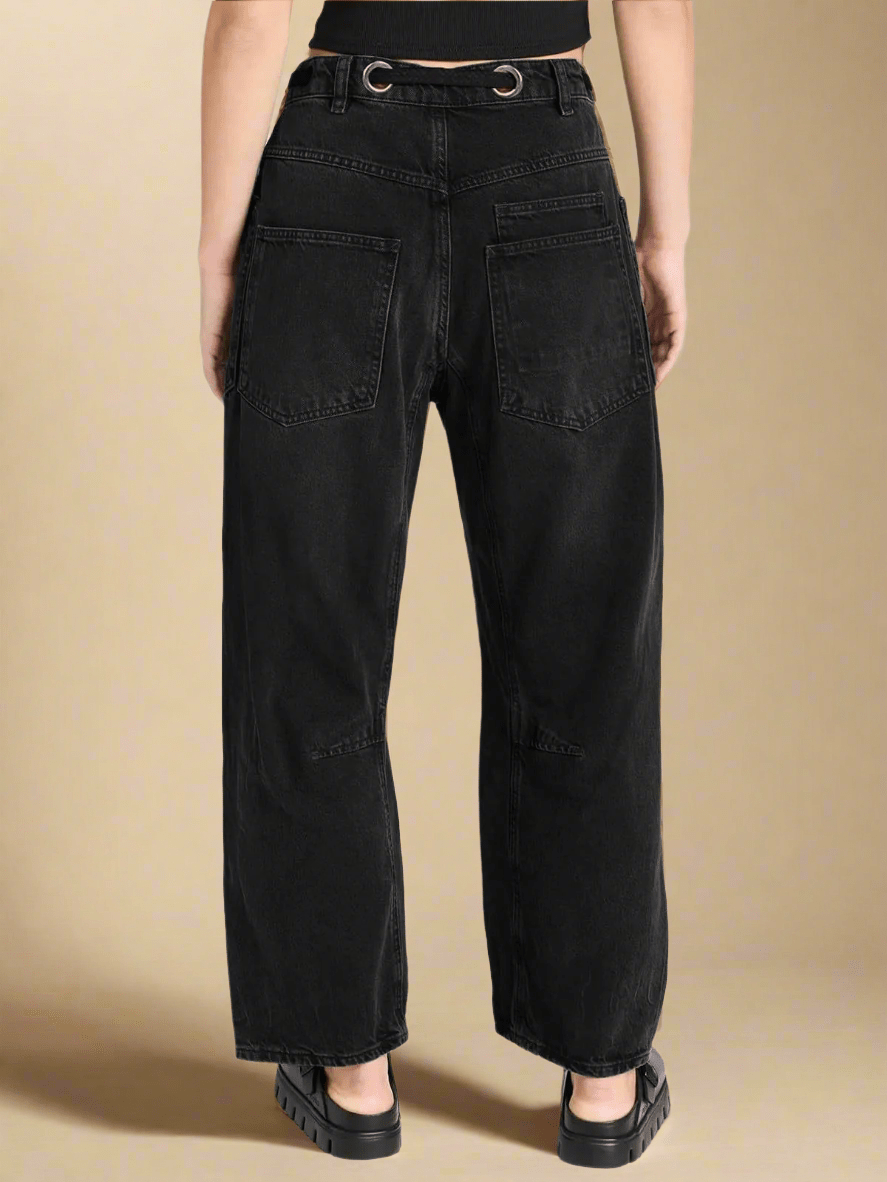 Relaxed Denim Pants with Adjustable Drawcord for Women | Thea