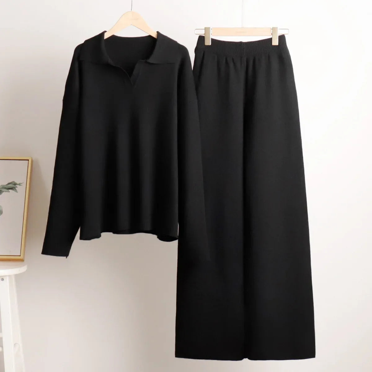 Serina - Knitted Polo & Pants Set