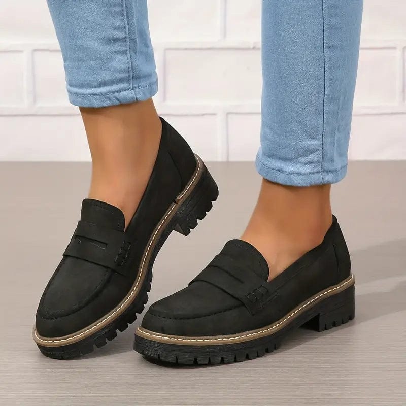 Slip-On Loafers Comfortable Fit for Women | Marisse Black