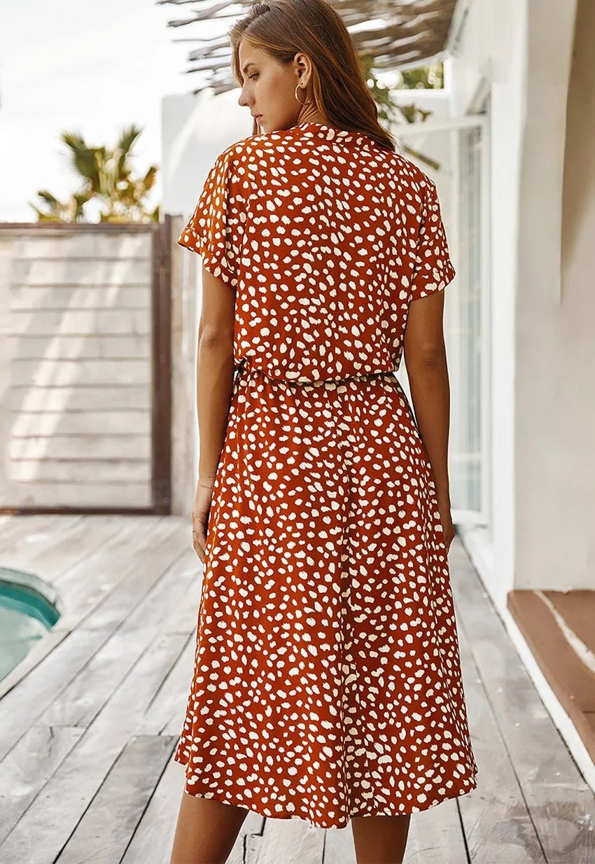 Summer Midi Dress with Print for Women | Samantha