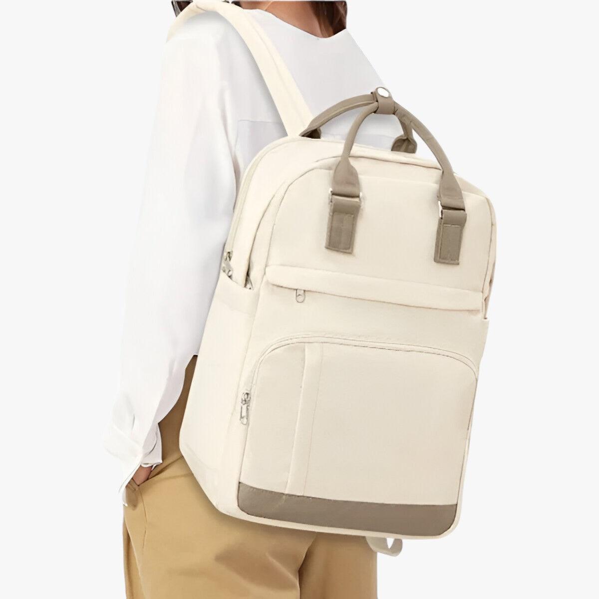 Urban Style Waterproof Beige Backpack | Mira