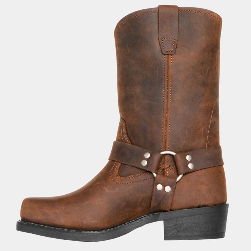 Vintage Leather Cowboy Boots for Women | Riverton Yellow Brown