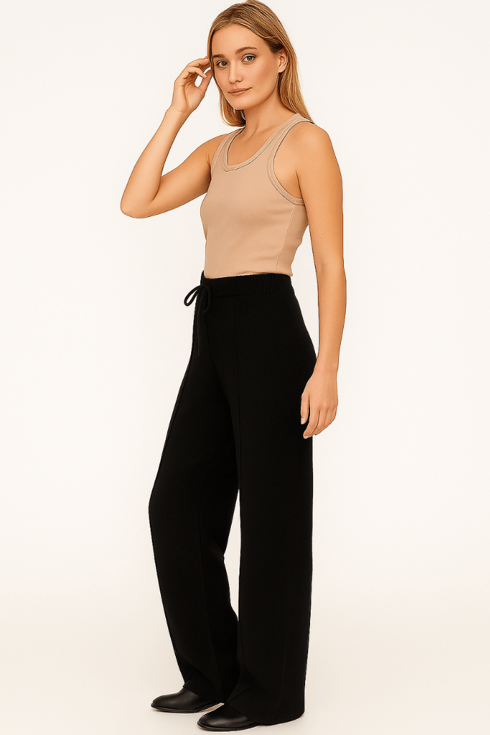 Wide Leg Knitted Sweatpants for Women | Maelle