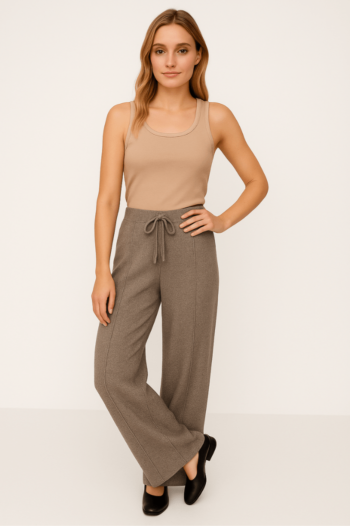 Wide Leg Knitted Sweatpants for Women | Maelle Sand