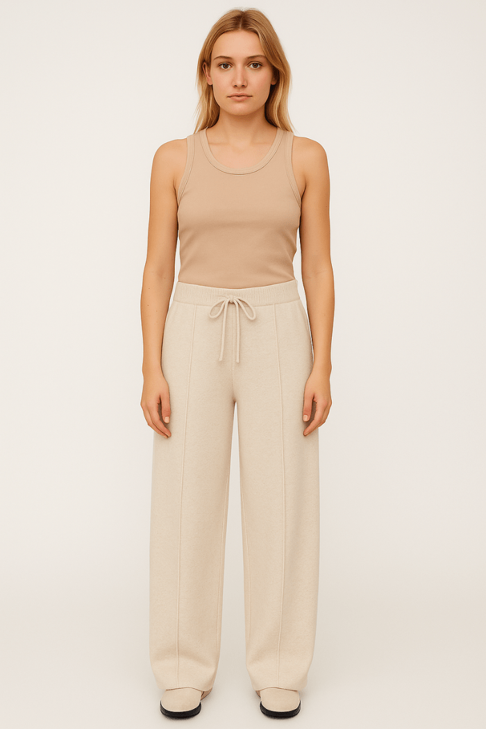 Wide Leg Knitted Sweatpants for Women | Maelle