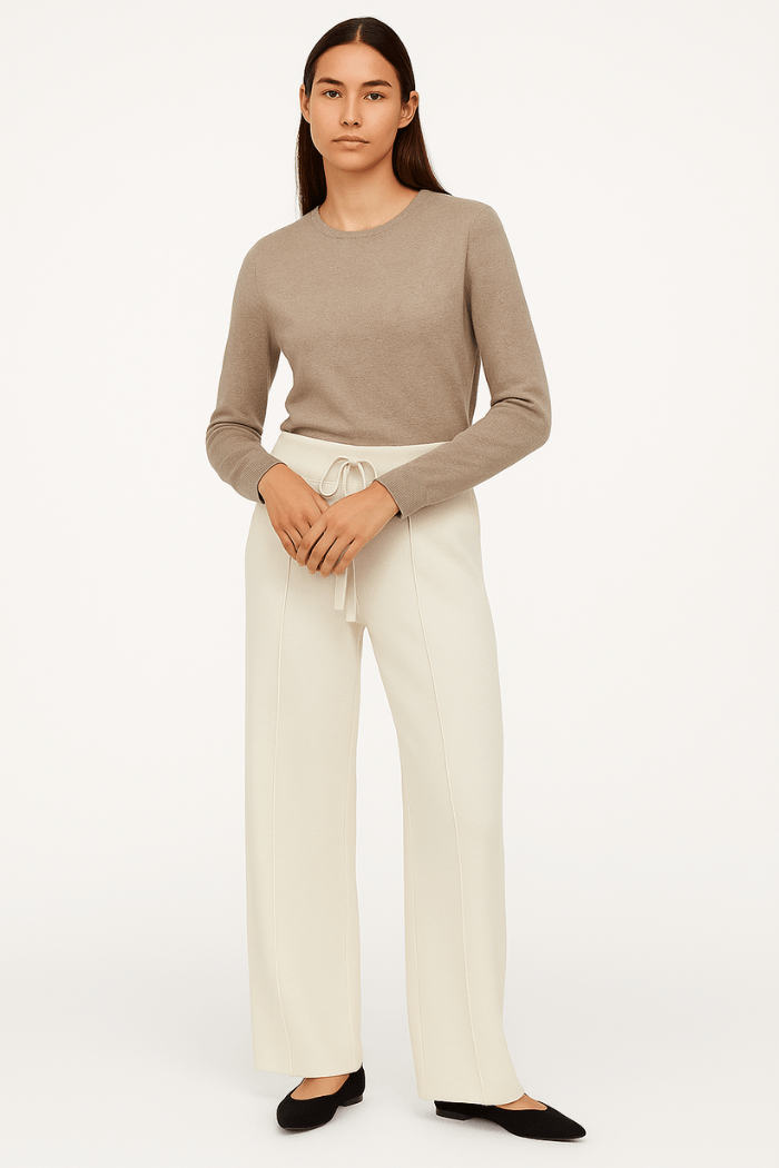 Wide Leg Knitted Sweatpants for Women | Maelle
