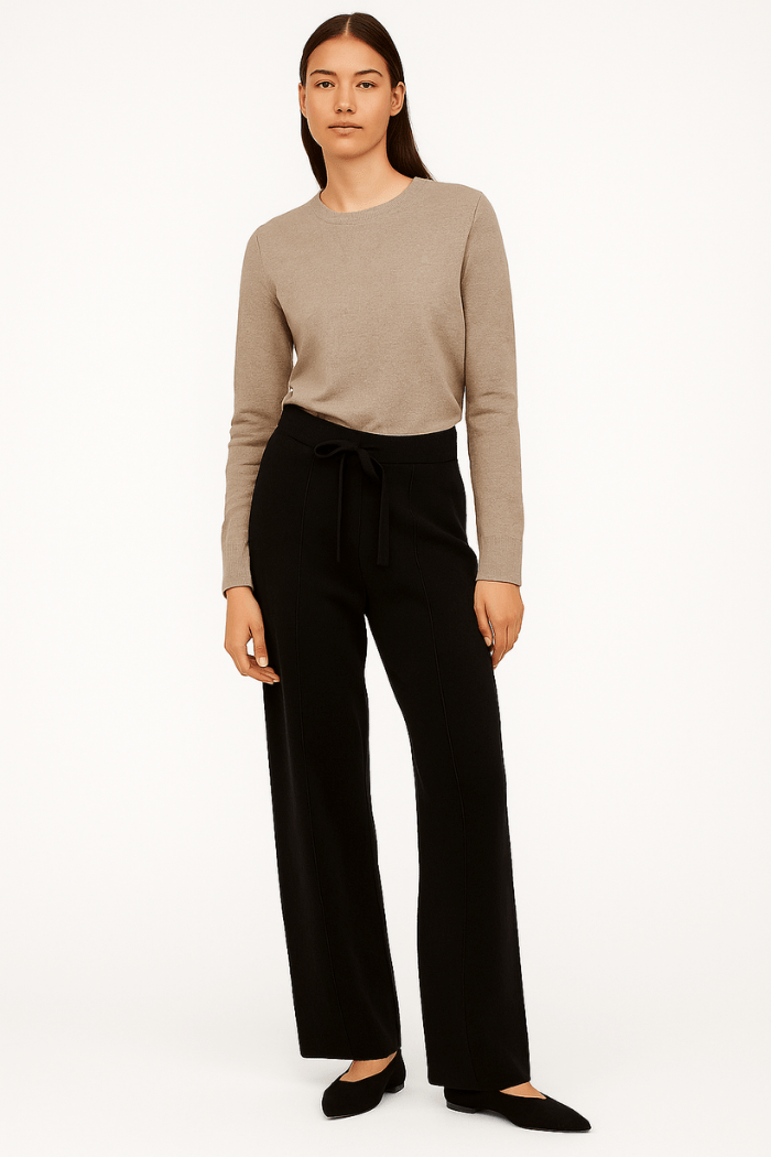 Wide Leg Knitted Sweatpants for Women | Maelle
