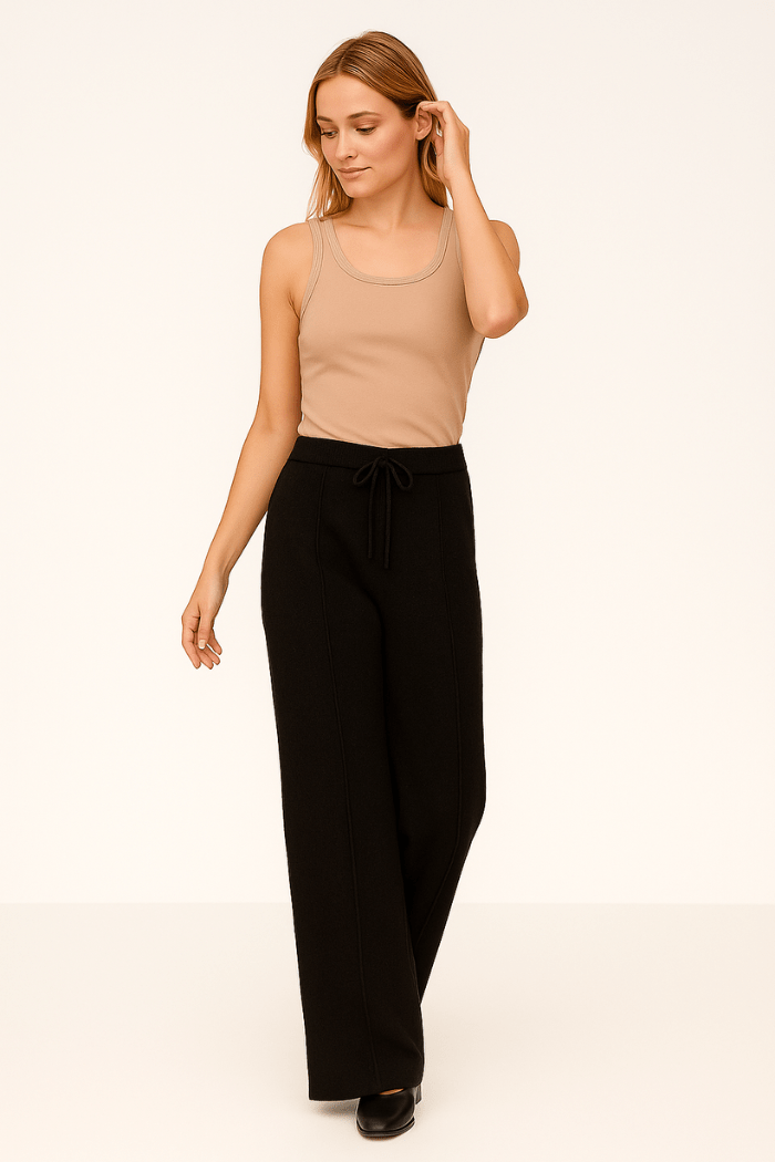 Wide Leg Knitted Sweatpants for Women | Maelle