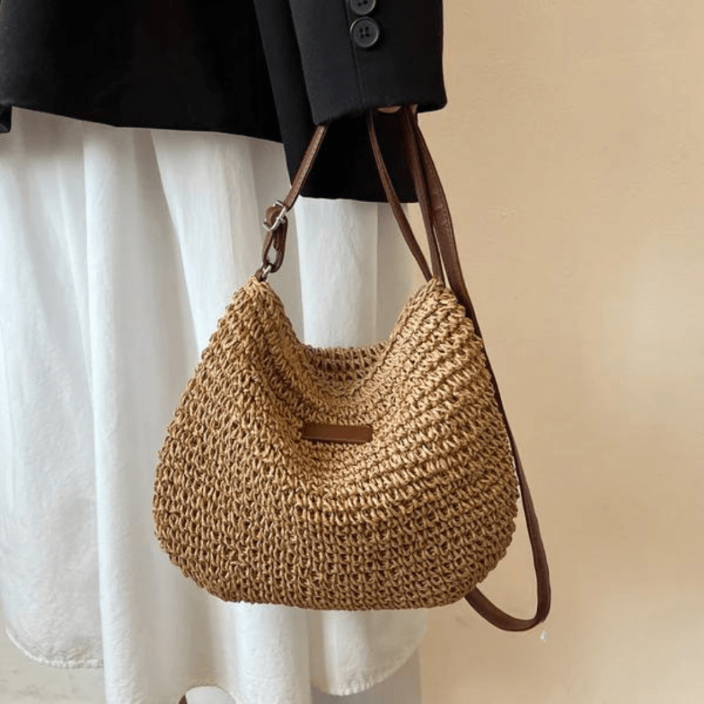 Woven Crossbody Bag Chic Design for Women | Camille Brown One Size